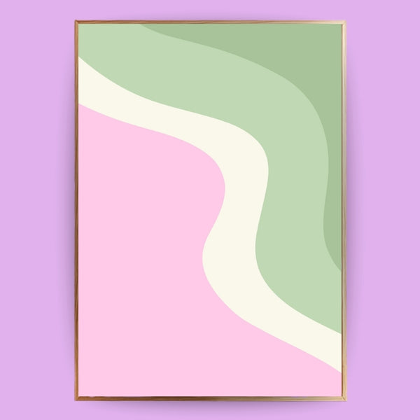 Bunte Wellen Poster