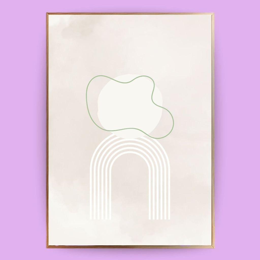 Abstrakte beige Formen Poster - 13x18 cm - LostPrint