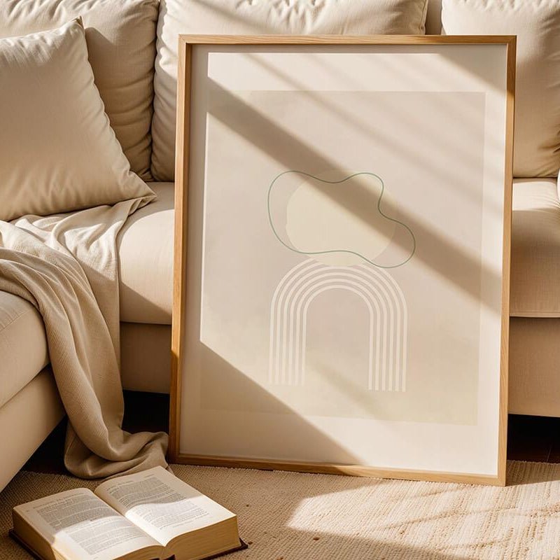 Abstrakte beige Formen Poster - 13x18 cm - LostPrint