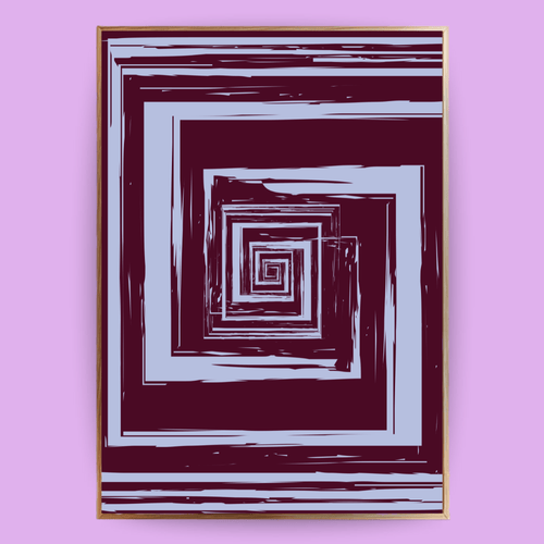 Abstraktes Labyrinth Poster - 13x18 cm - LostPrint