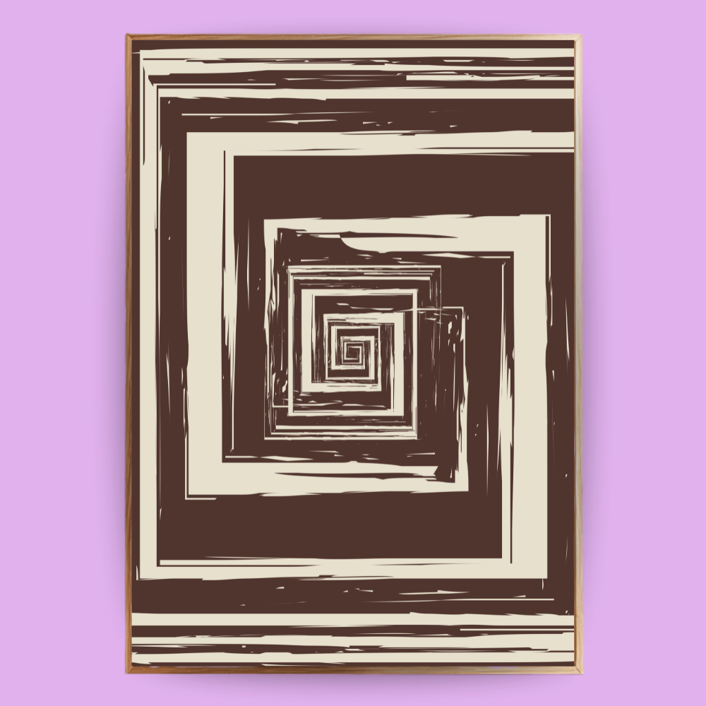 Abstraktes Labyrinth Poster - 13x18 cm - LostPrint