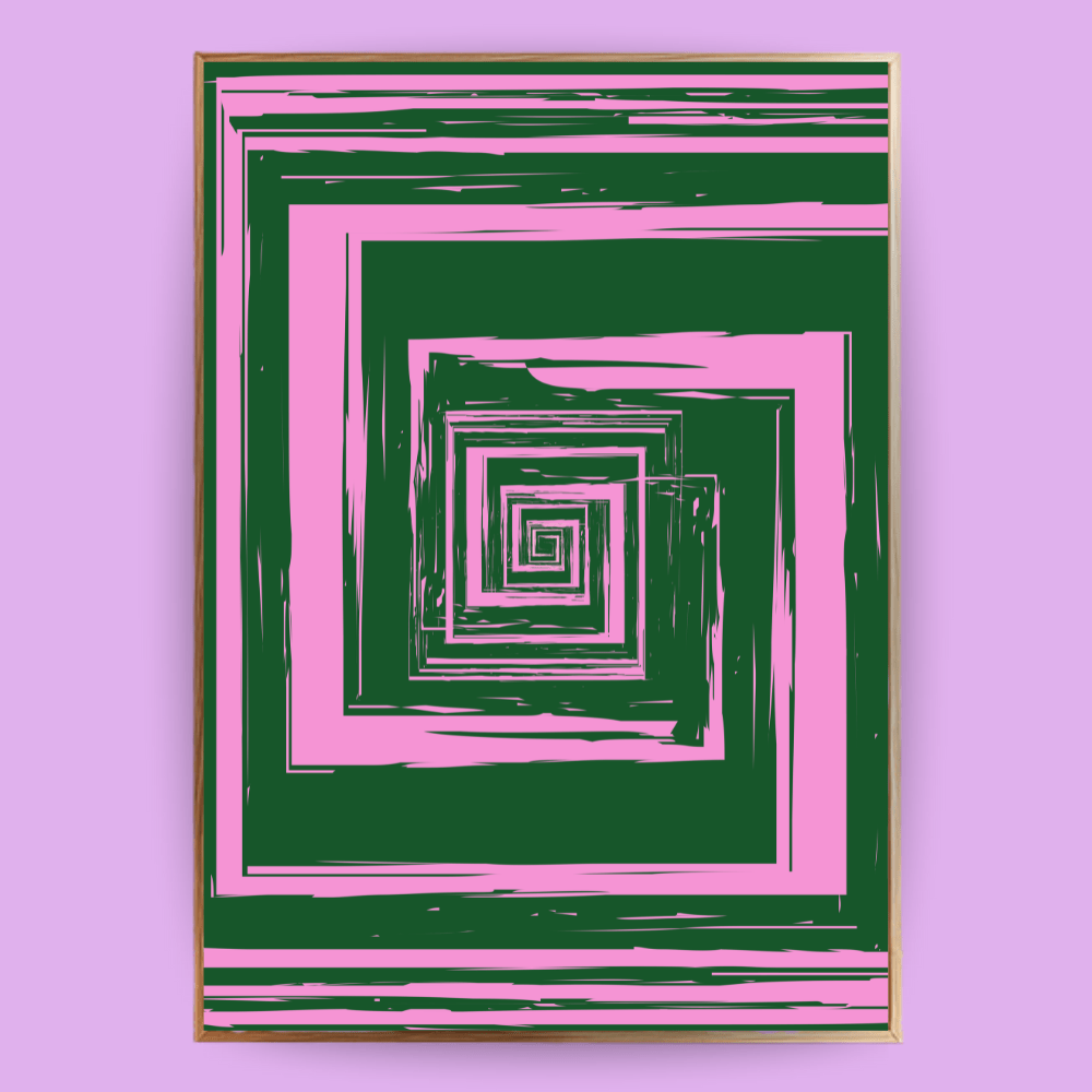 Abstraktes Labyrinth Poster - 13x18 cm - LostPrint