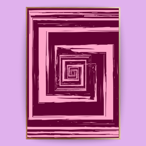 Abstraktes Labyrinth Poster - 13x18 cm - LostPrint