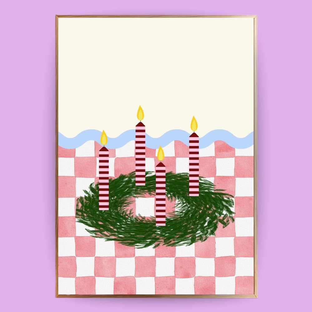 Adventskranz Poster - 13x18 cm - LostPrint