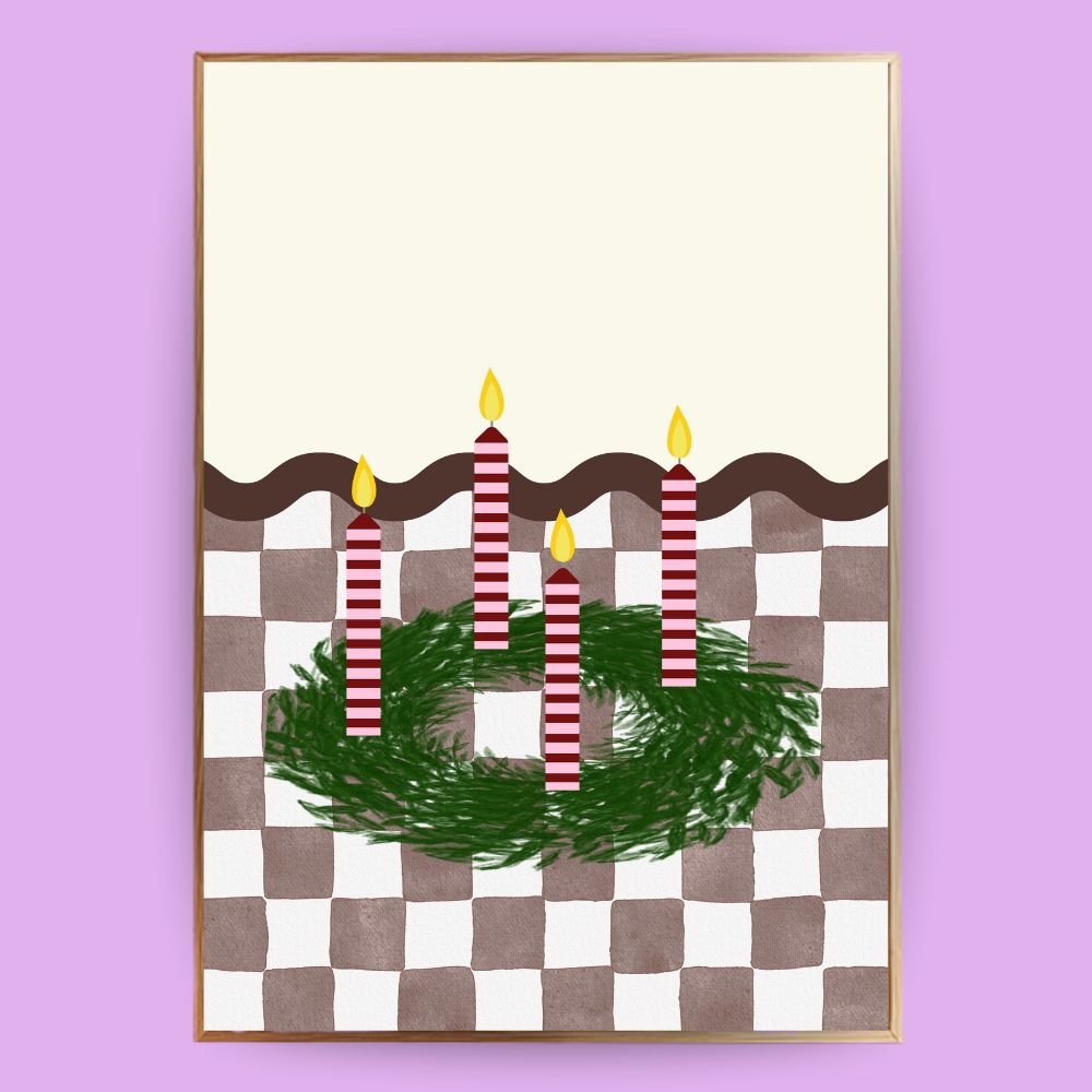 Adventskranz Poster - 13x18 cm - LostPrint