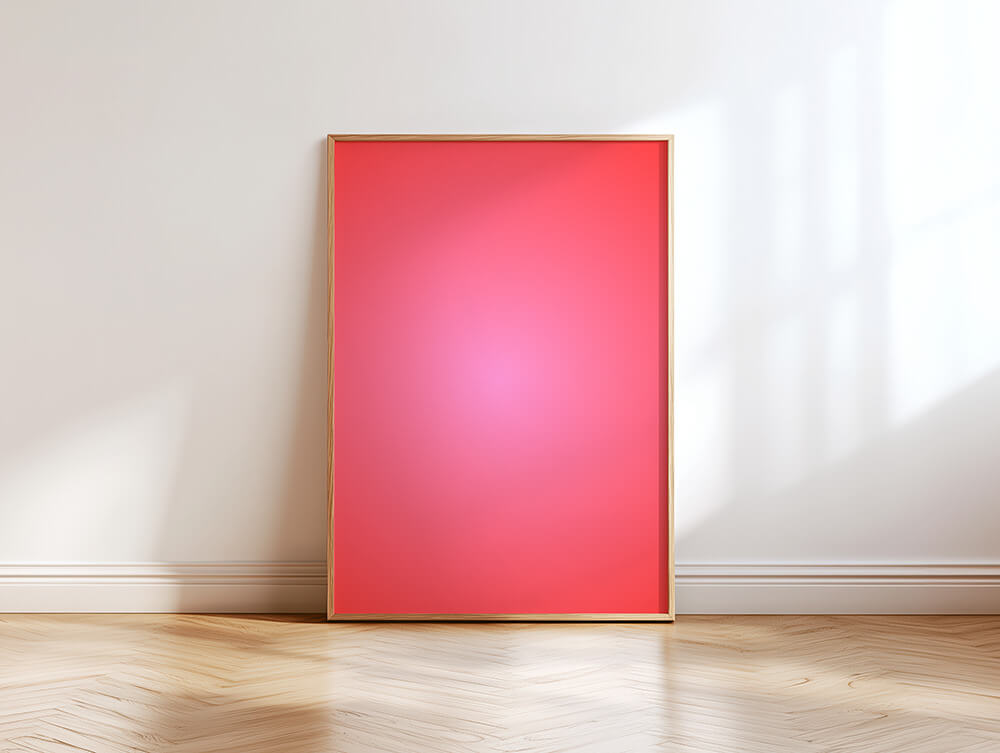 Aura Poster pink rot - 13x18 cm - LostPrint