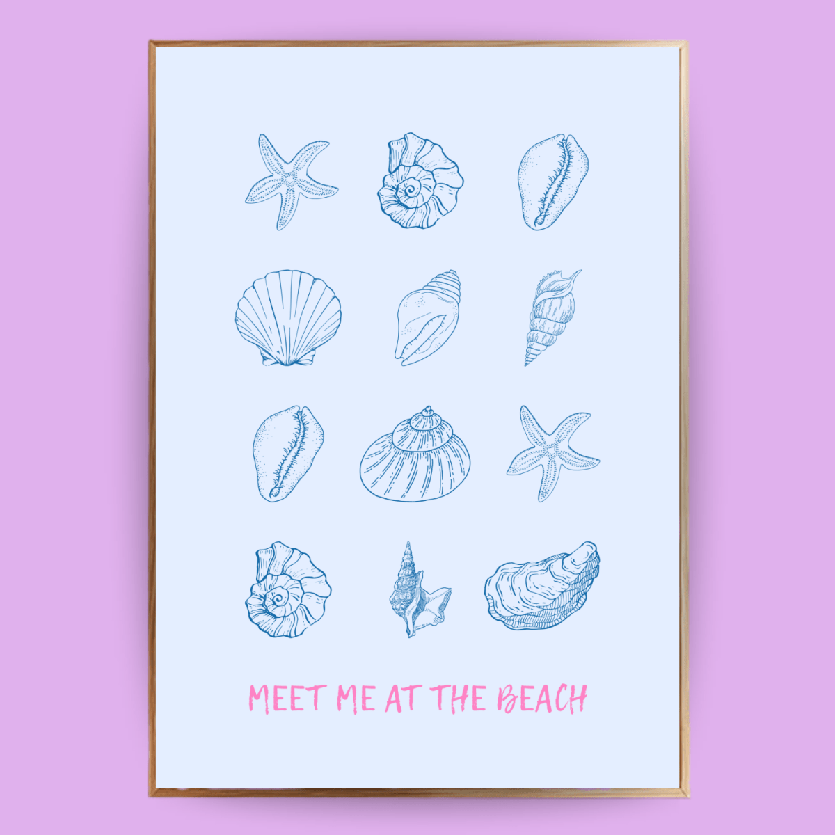Beach und Muscheln Poster - 13x18 cm - LostPrint