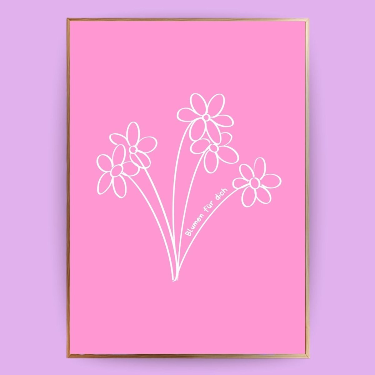 Blumen für dich Poster - 13x18 cm - LostPrint