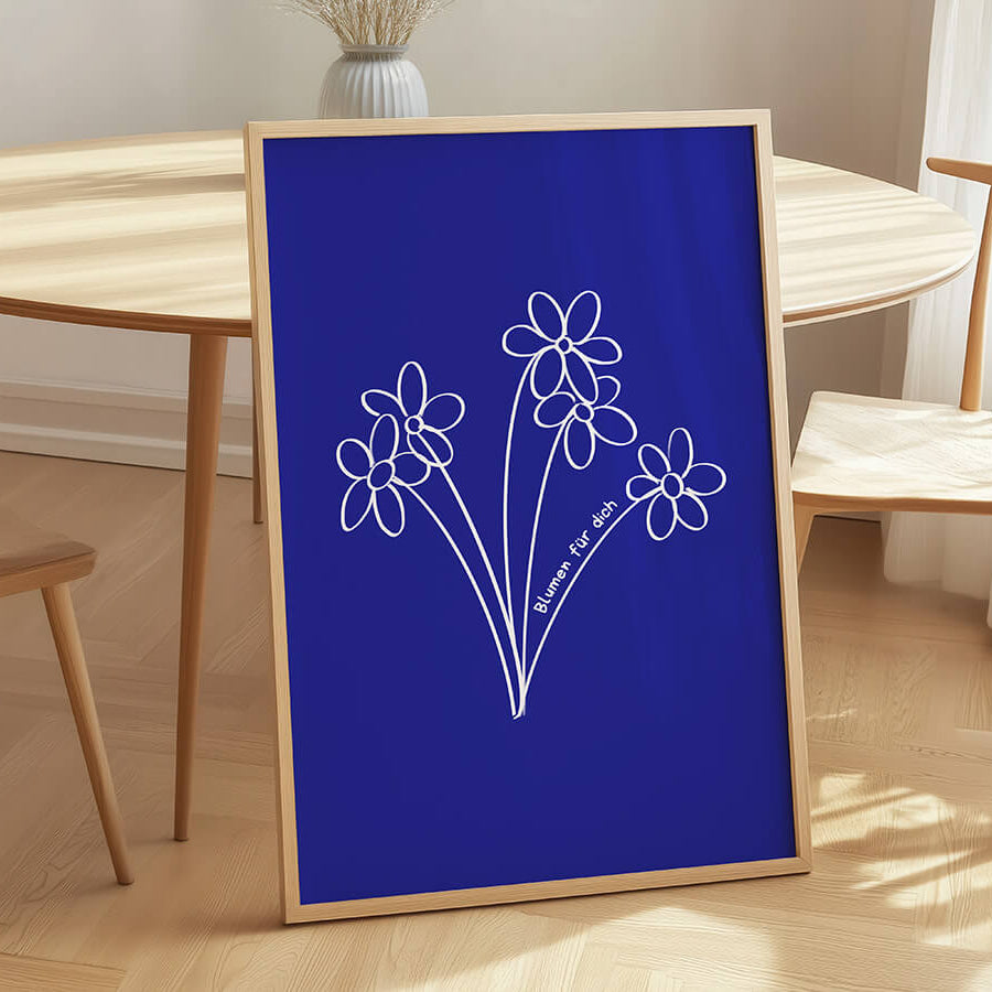 blumenstrauss-poster-blau