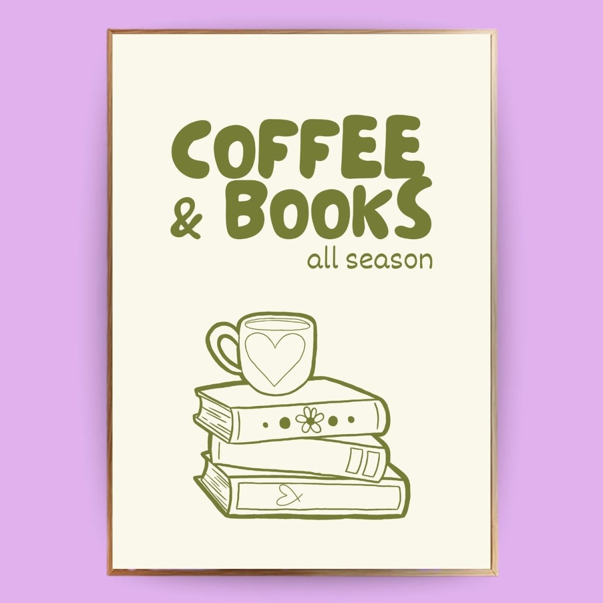 Books and Coffee Poster - 13x18 cm - LostPrint