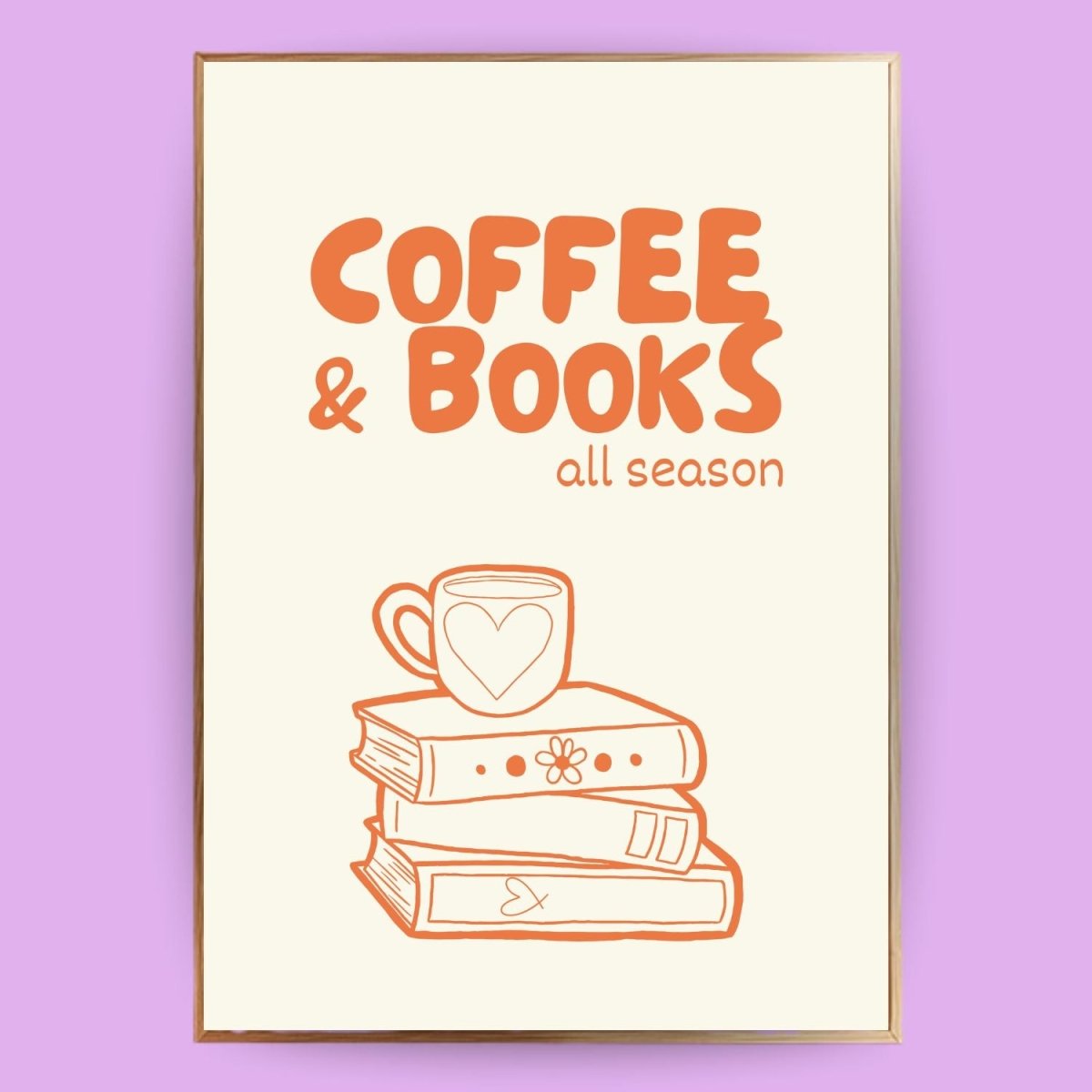 Books and Coffee Poster - 13x18 cm - LostPrint