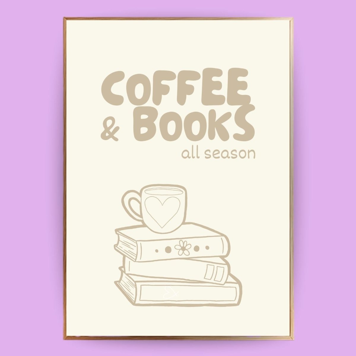 Books and Coffee Poster - 13x18 cm - LostPrint
