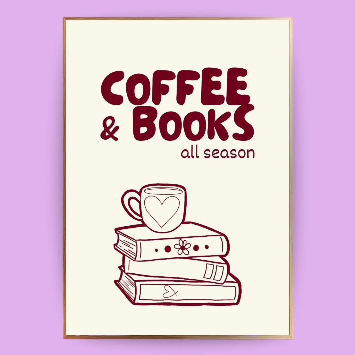 Books and Coffee Poster - 13x18 cm - LostPrint