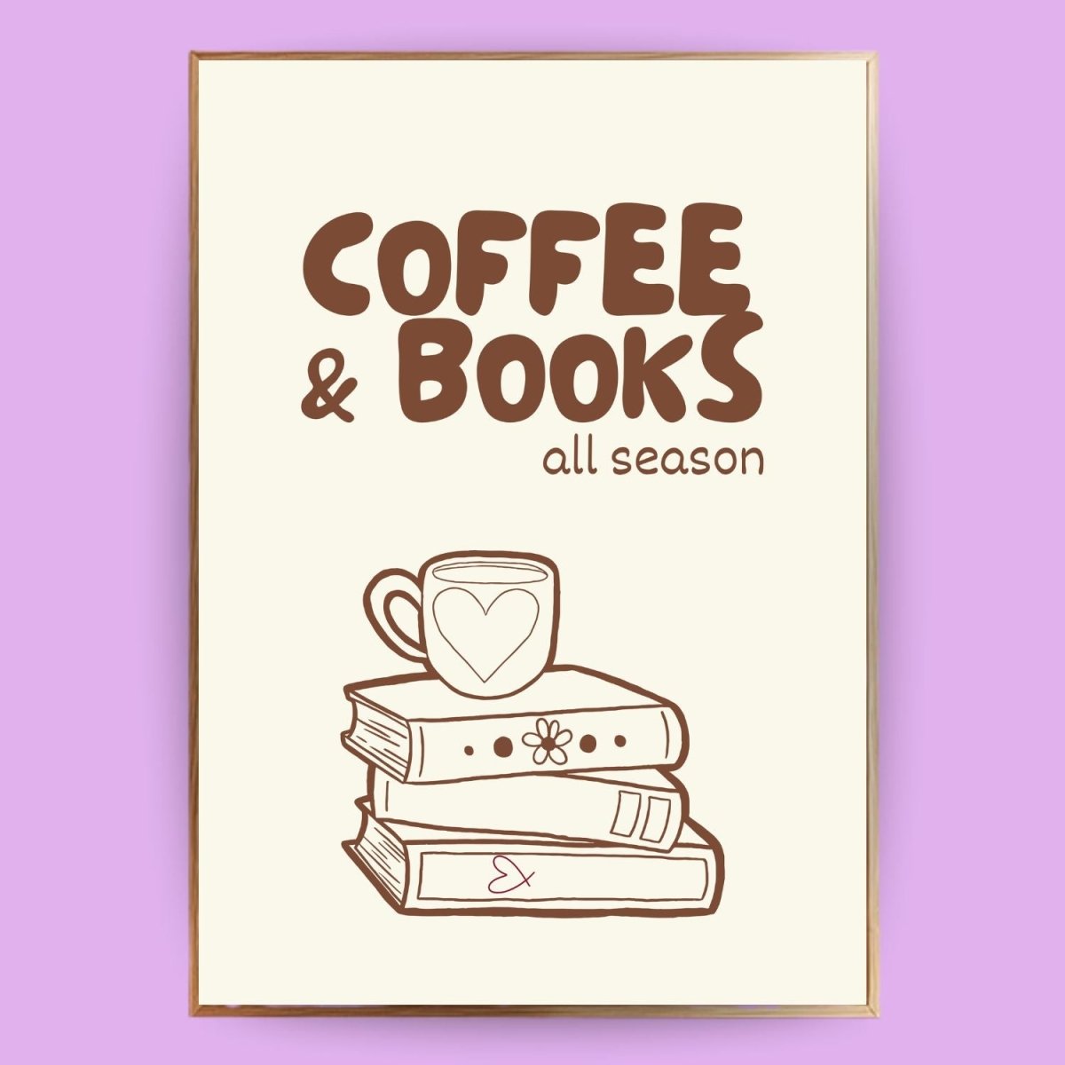 Books and Coffee Poster - 13x18 cm - LostPrint