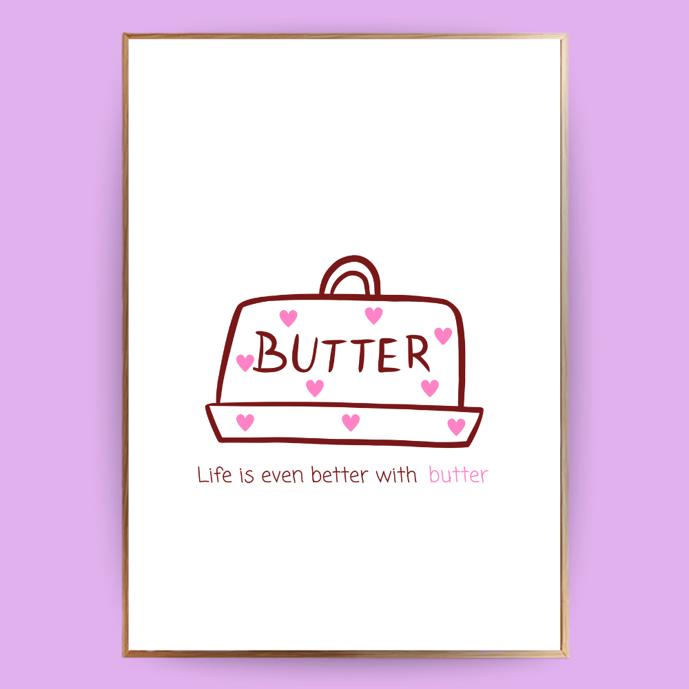 Butter Liebe Poster - 13x18 cm - LostPrint