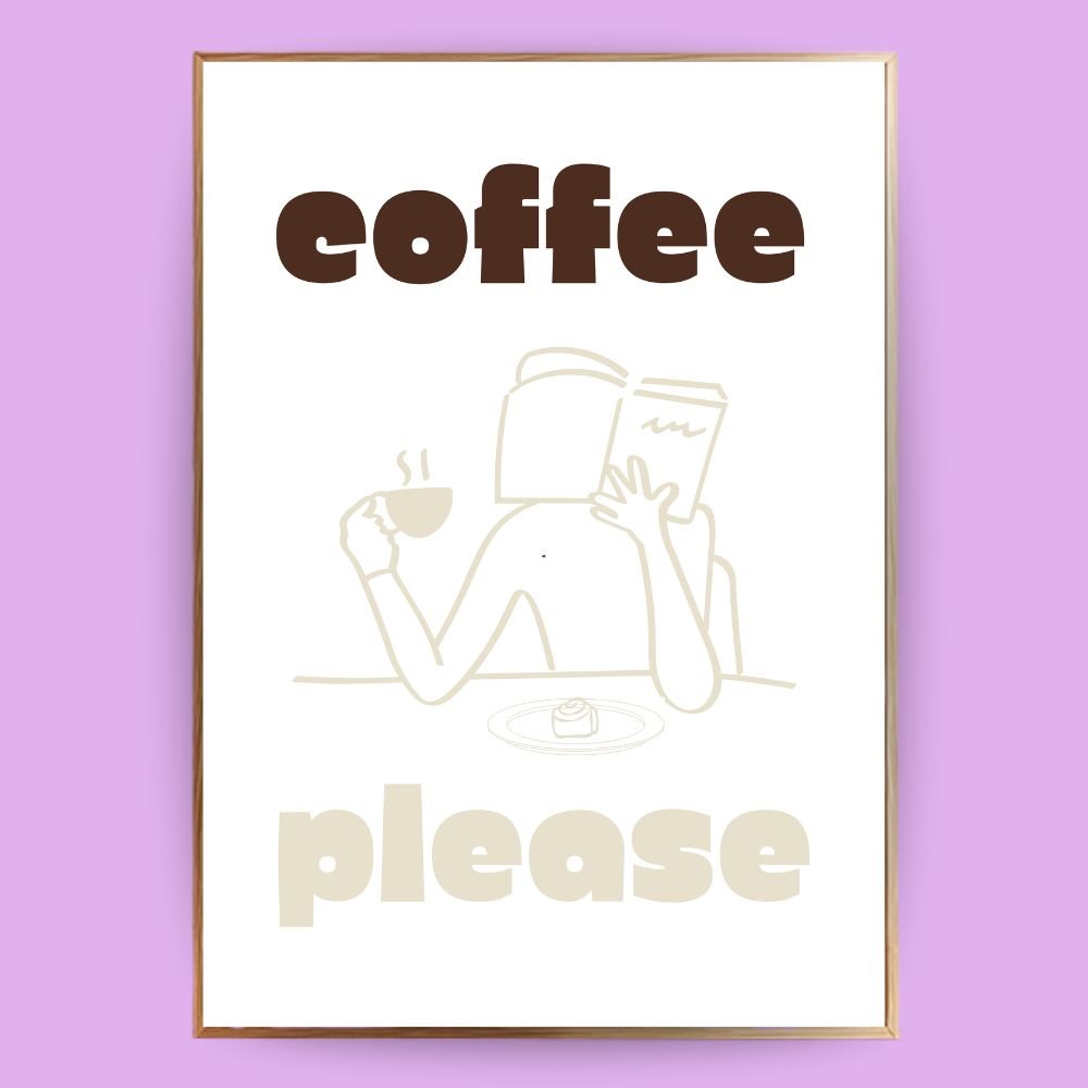 Coffee Please Poster - 13x18 cm - LostPrint