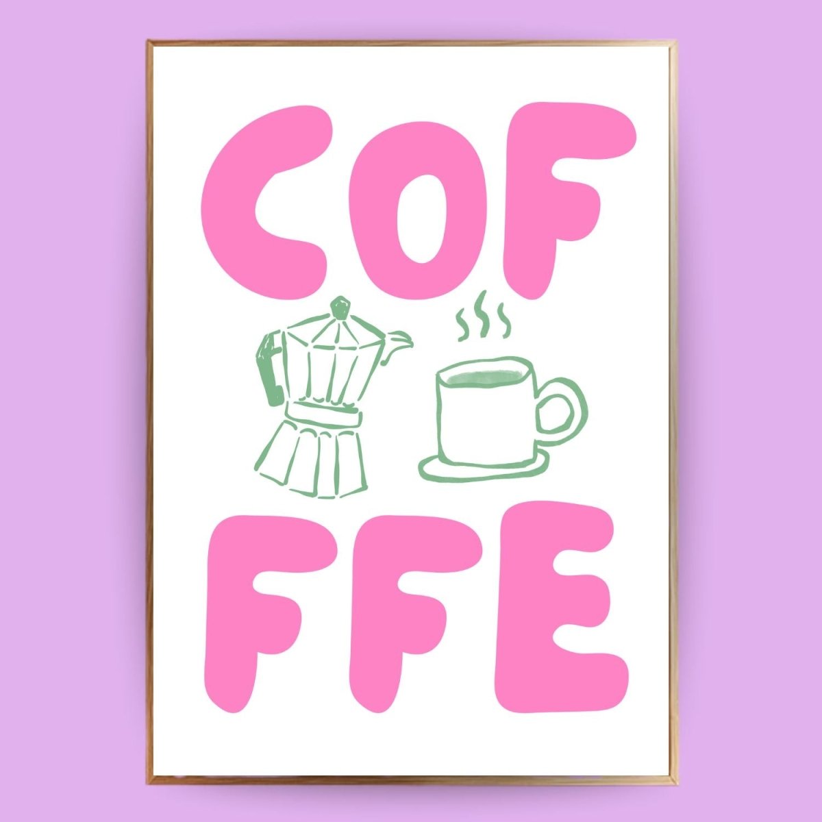 Coffee Poster - A4 - Outlet - Rosa - LostPrint