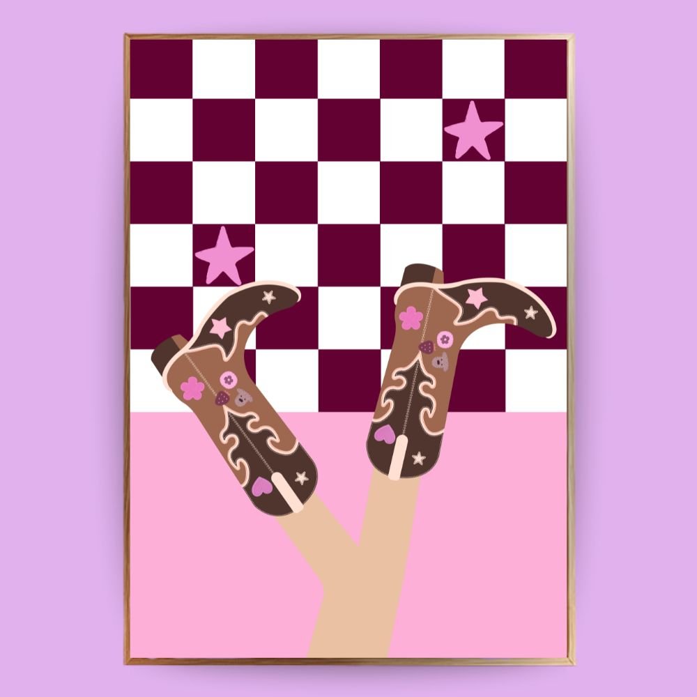 Cowboy Stiefel Poster - 13x18 cm - LostPrint