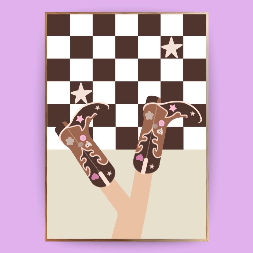 Cowboy Stiefel Poster - 13x18 cm - LostPrint