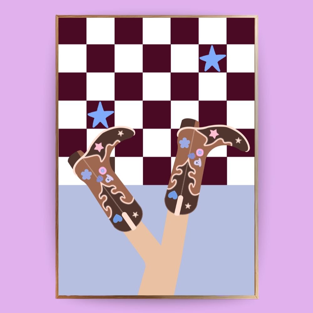 Cowboy Stiefel Poster - 13x18 cm - LostPrint