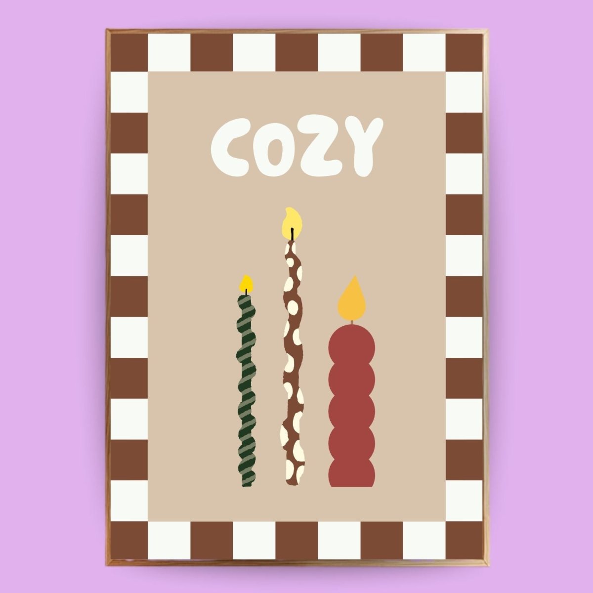 Cozy Kerzen Poster - Herbst - 13x18 cm - LostPrint