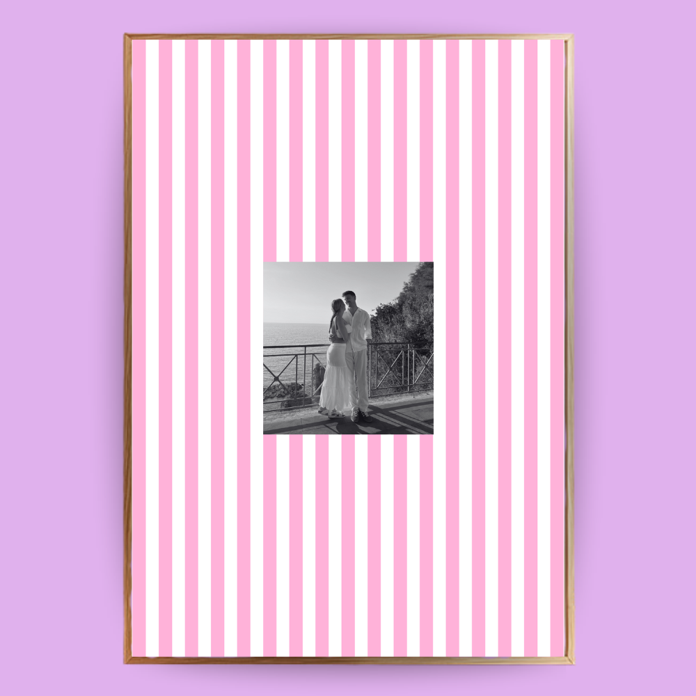 Personalisiertes Passepartout-Poster Streifen Klassisch - LostPrint