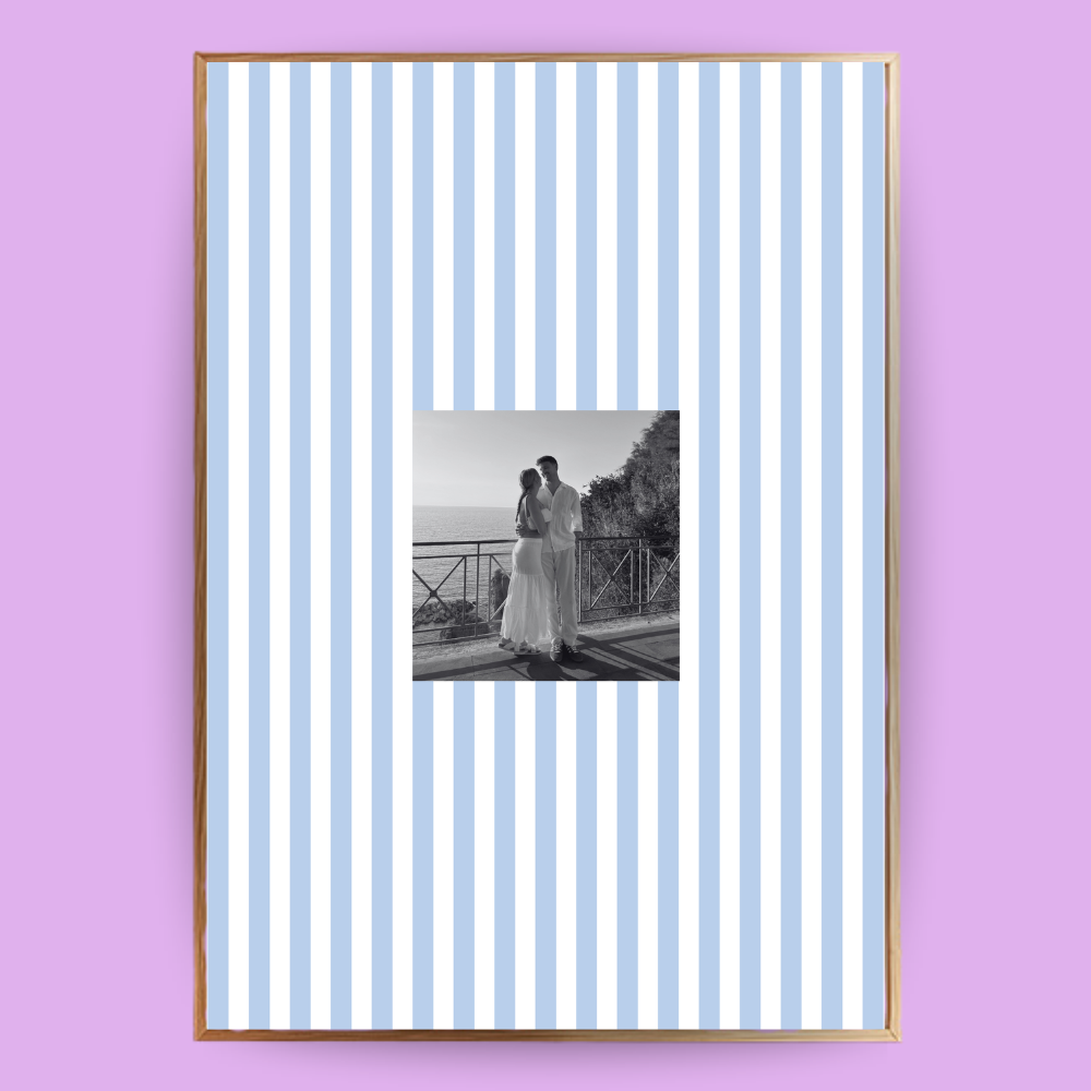Personalisiertes Passepartout-Poster Streifen Klassisch - LostPrint