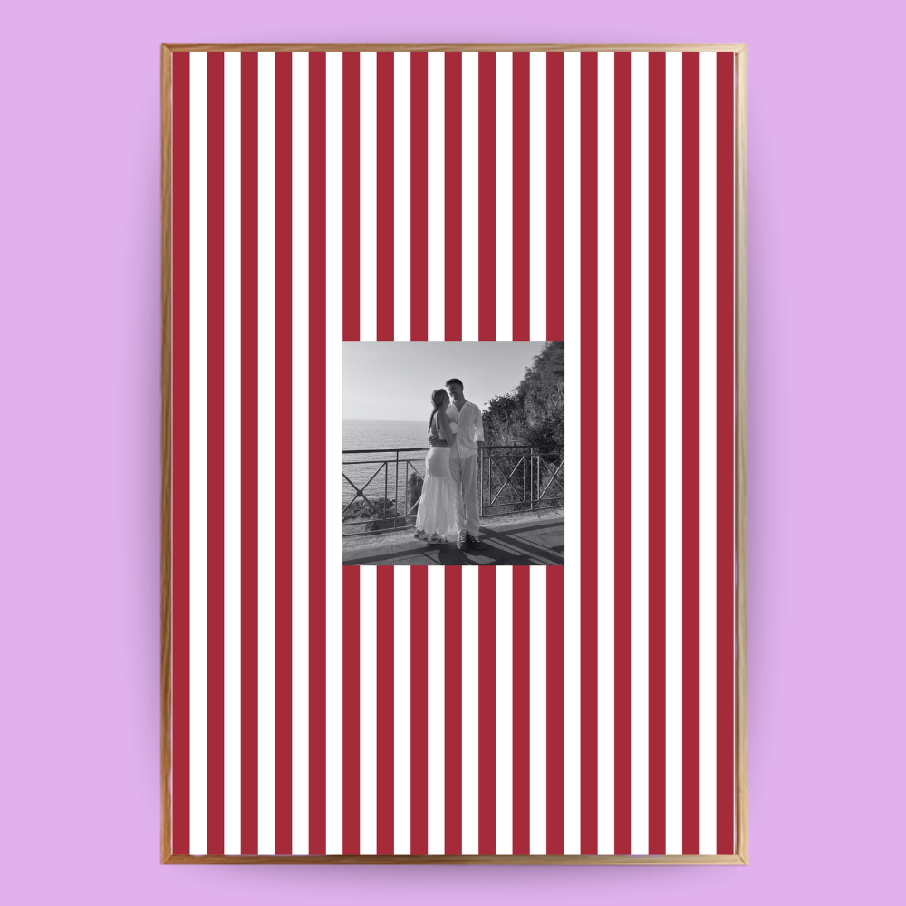 Personalisiertes Passepartout-Poster Streifen Klassisch - LostPrint