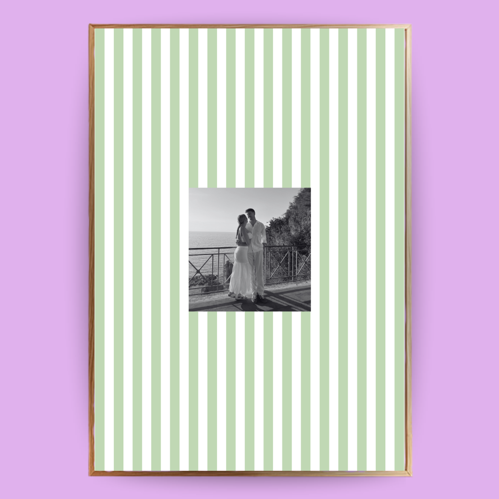 Personalisiertes Passepartout-Poster Streifen Klassisch - LostPrint