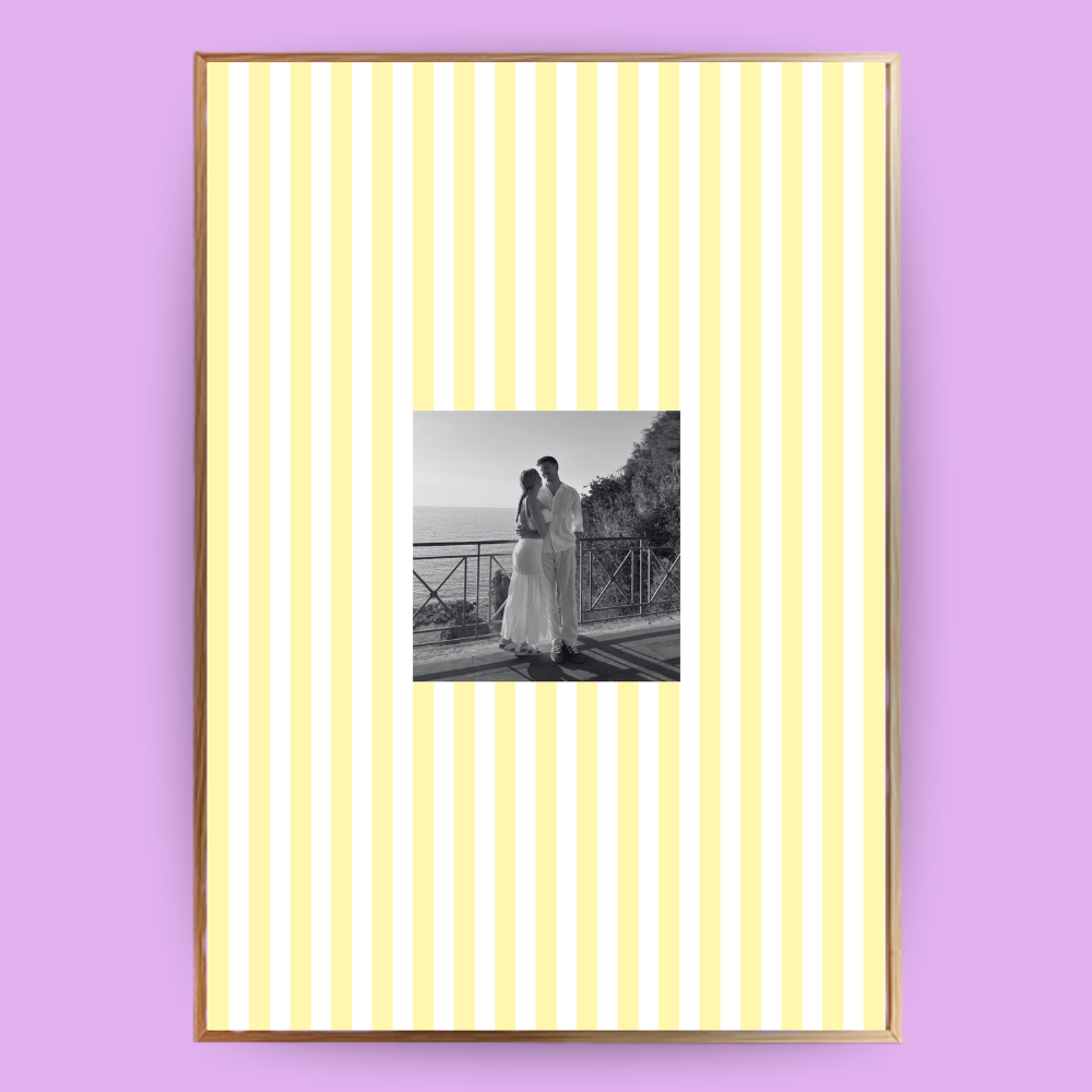 Personalisiertes Passepartout-Poster Streifen Klassisch - LostPrint
