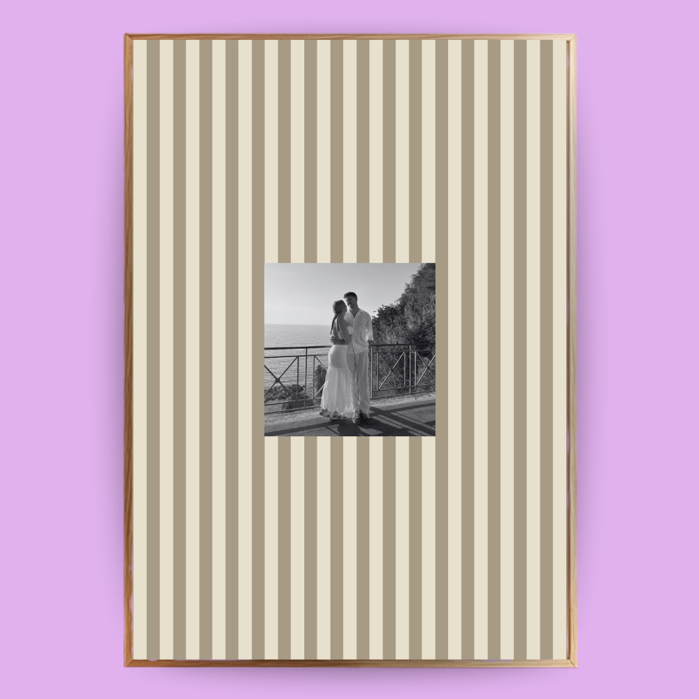 Personalisiertes Passepartout-Poster Streifen Bunt - LostPrint
