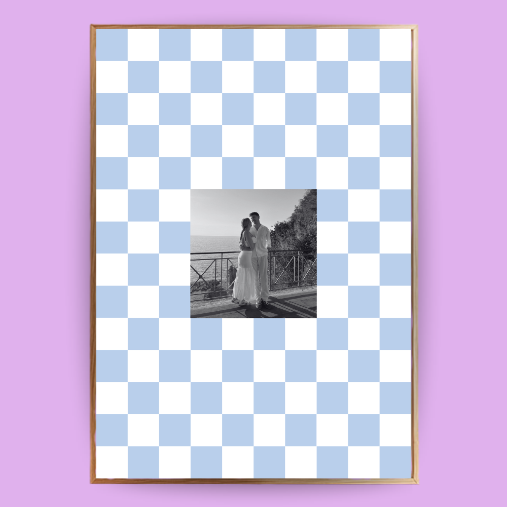 Personalisiertes Passepartout-Poster Kariert Klassisch - LostPrint