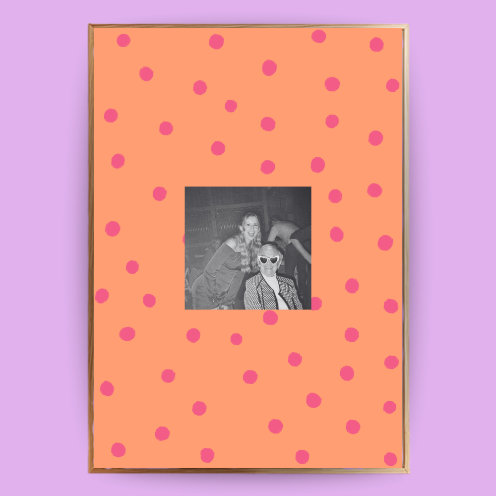 Personalisiertes Passepartout-Poster Polka Dot