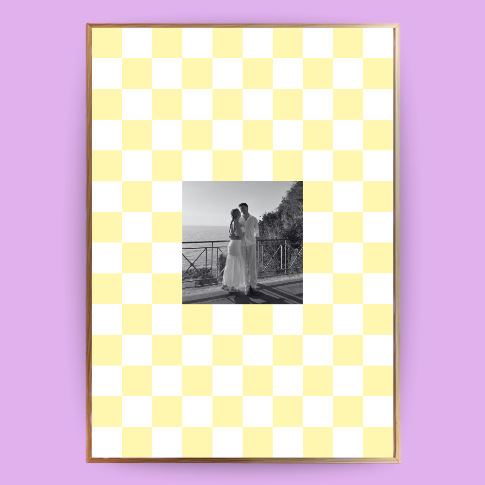 Personalisiertes Passepartout-Poster Kariert Klassisch - LostPrint