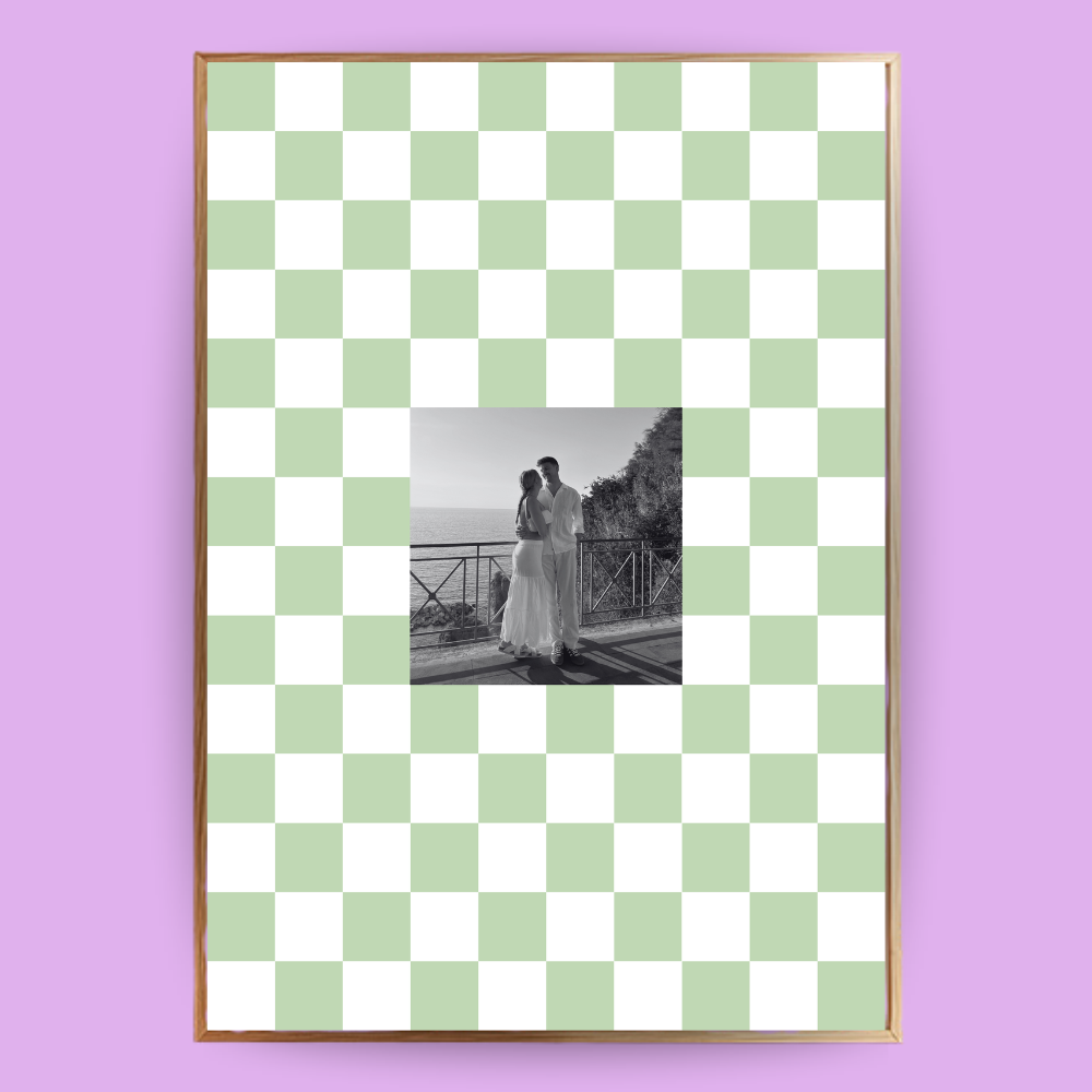 Personalisiertes Passepartout-Poster Kariert Klassisch - LostPrint