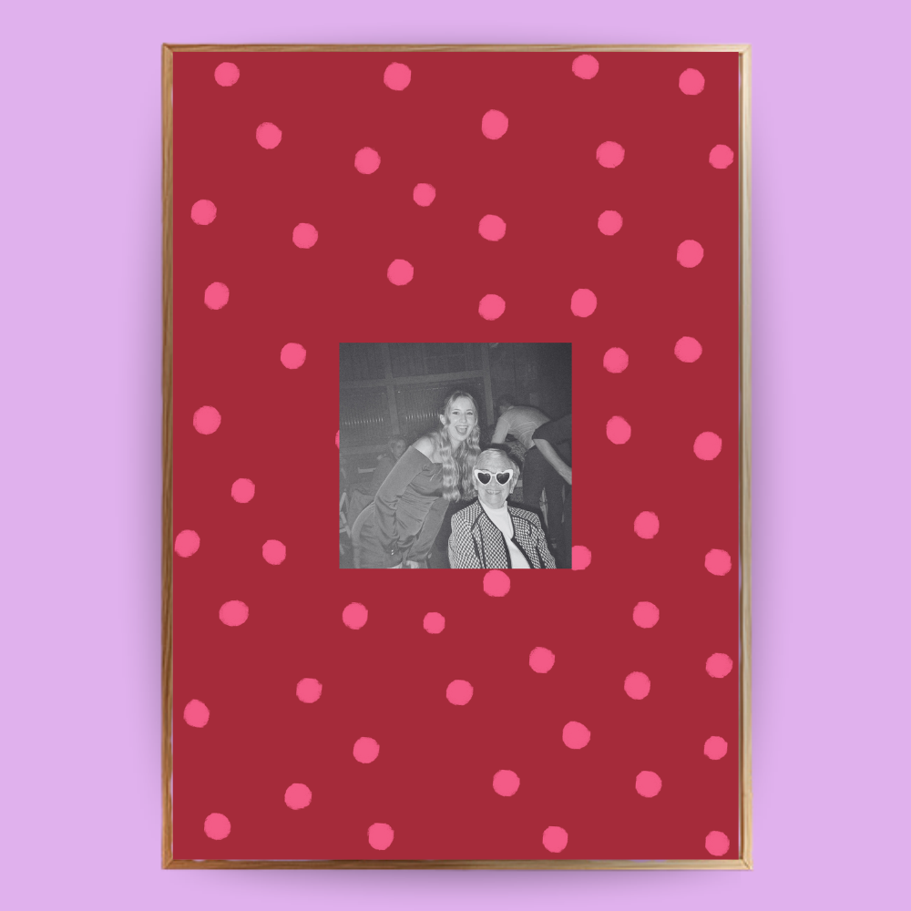 Personalisiertes Passepartout-Poster Polka Dot