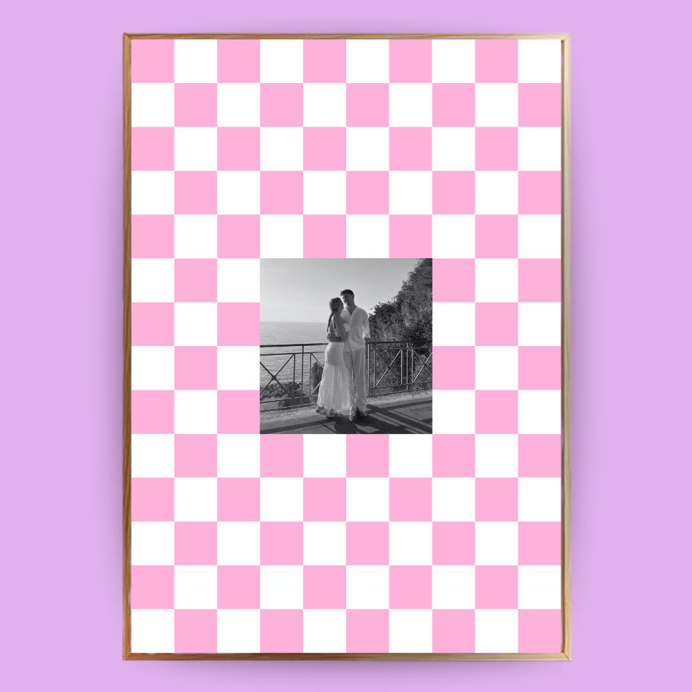 Personalisiertes Passepartout-Poster Kariert Klassisch - LostPrint