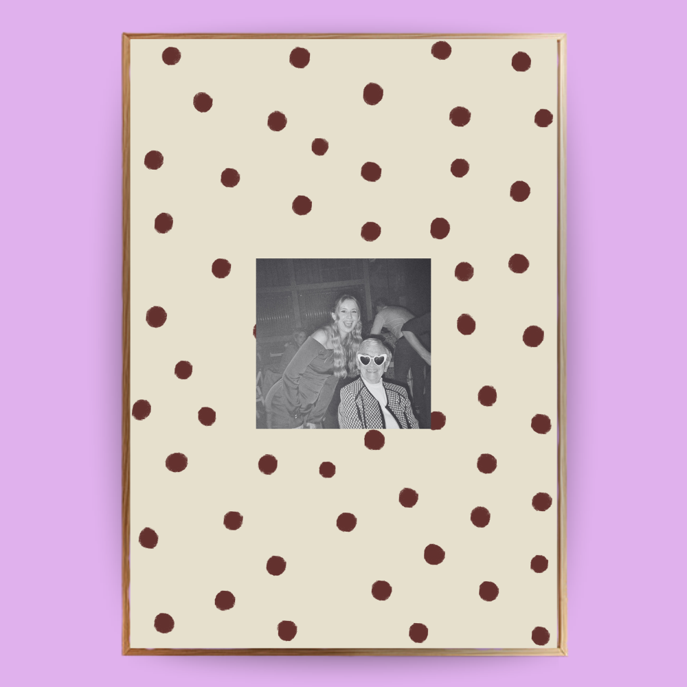 Personalisiertes Passepartout-Poster Polka Dot