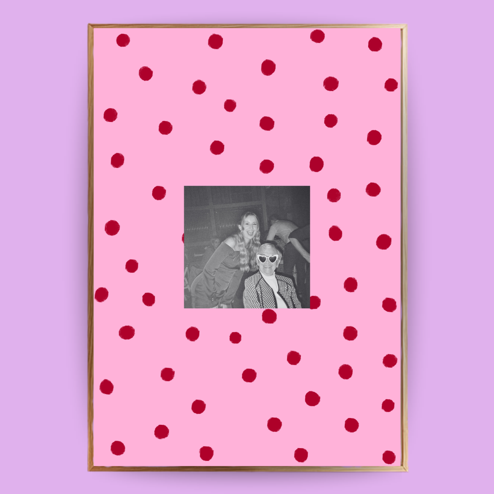 Personalisiertes Passepartout-Poster Polka Dot