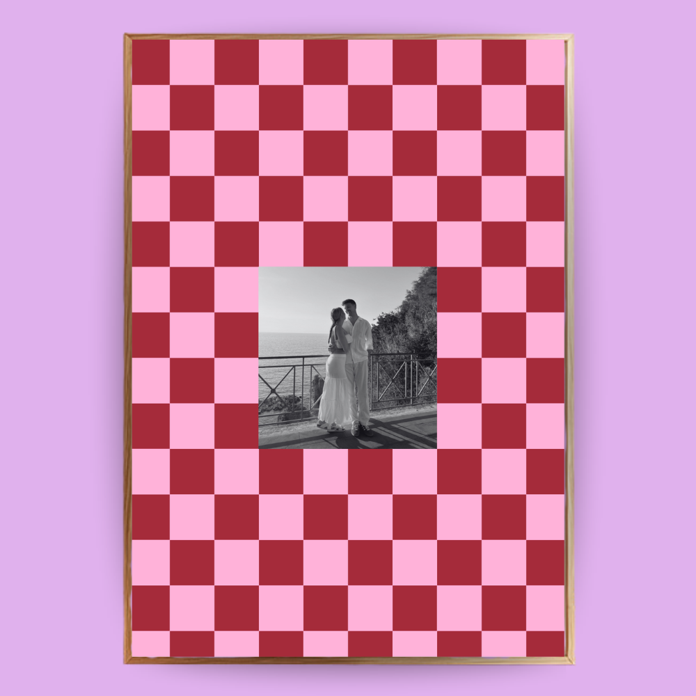 Personalisiertes Passepartout-Poster Kariert Klassisch - LostPrint