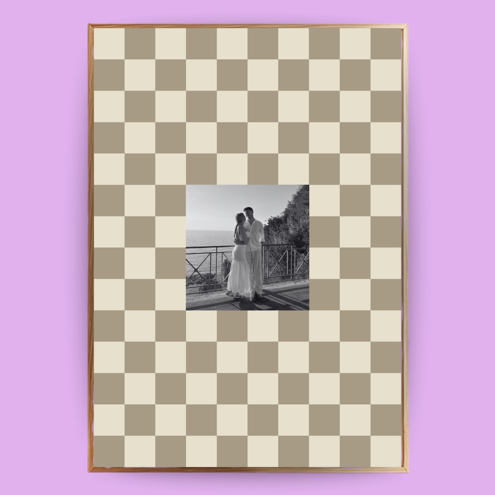 Personalisiertes Passepartout-Poster Kariert Klassisch - LostPrint