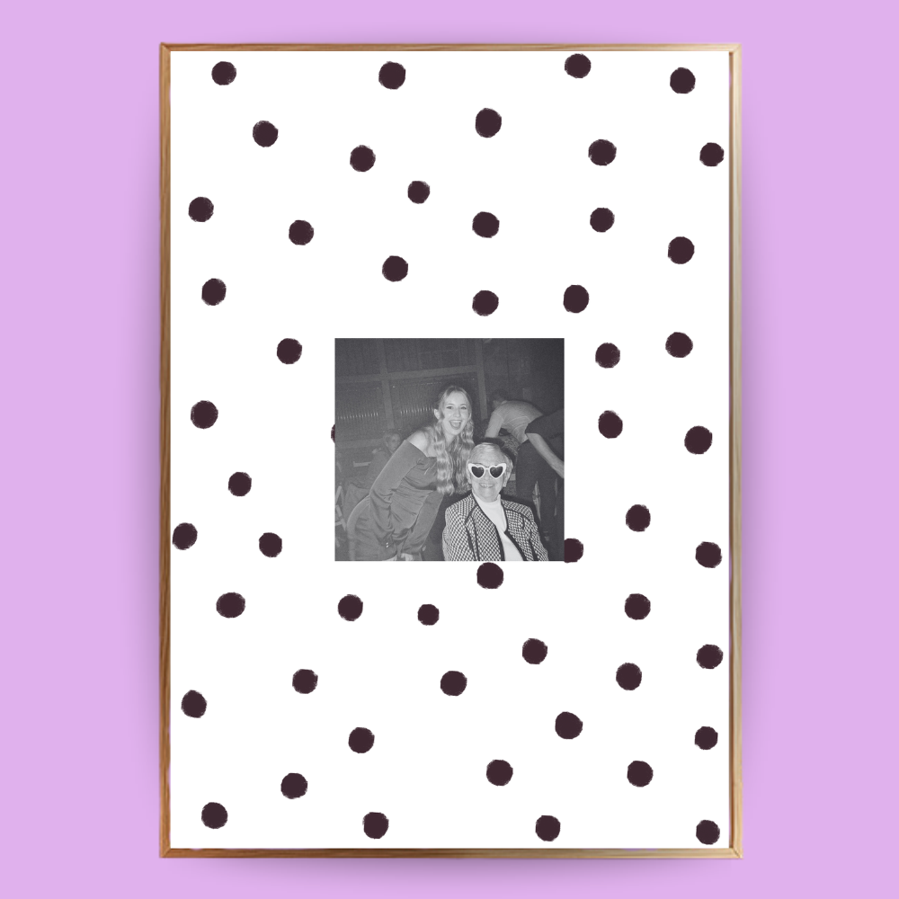 Personalisiertes Passepartout-Poster Polka Dot