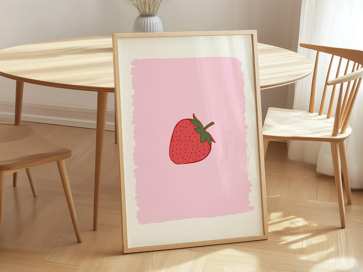 Erdbeeren Poster - 13x18 cm - LostPrint