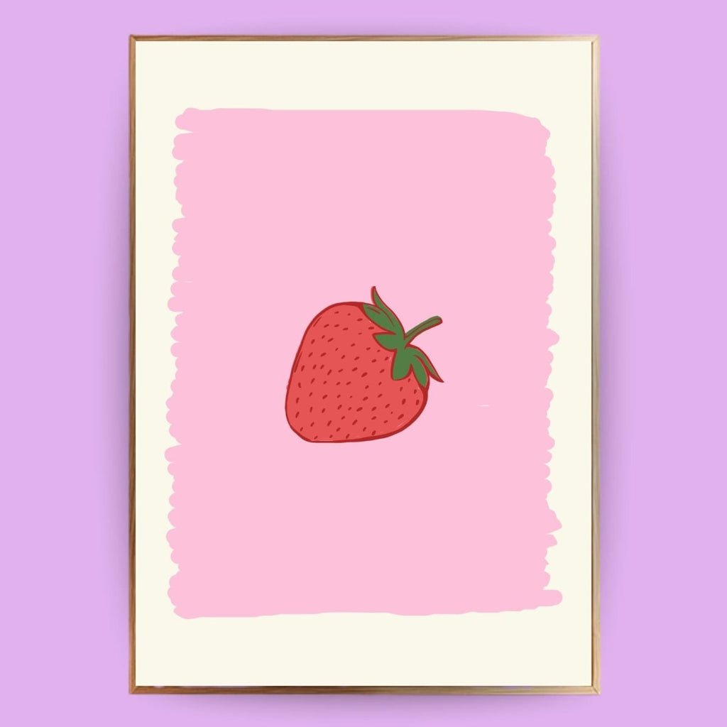 Erdbeeren Poster - 13x18 cm - LostPrint