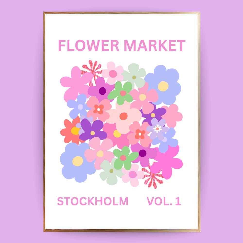 Flower Market Stockholm Poster - 13x18 cm - LostPrint