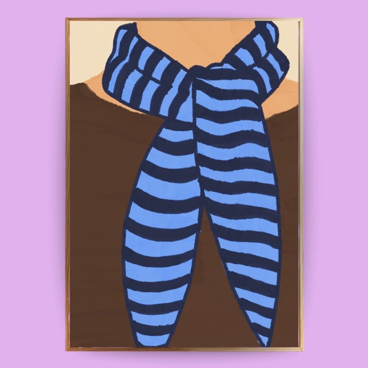 Gestreifter Schal Poster - 13x18 cm - LostPrint
