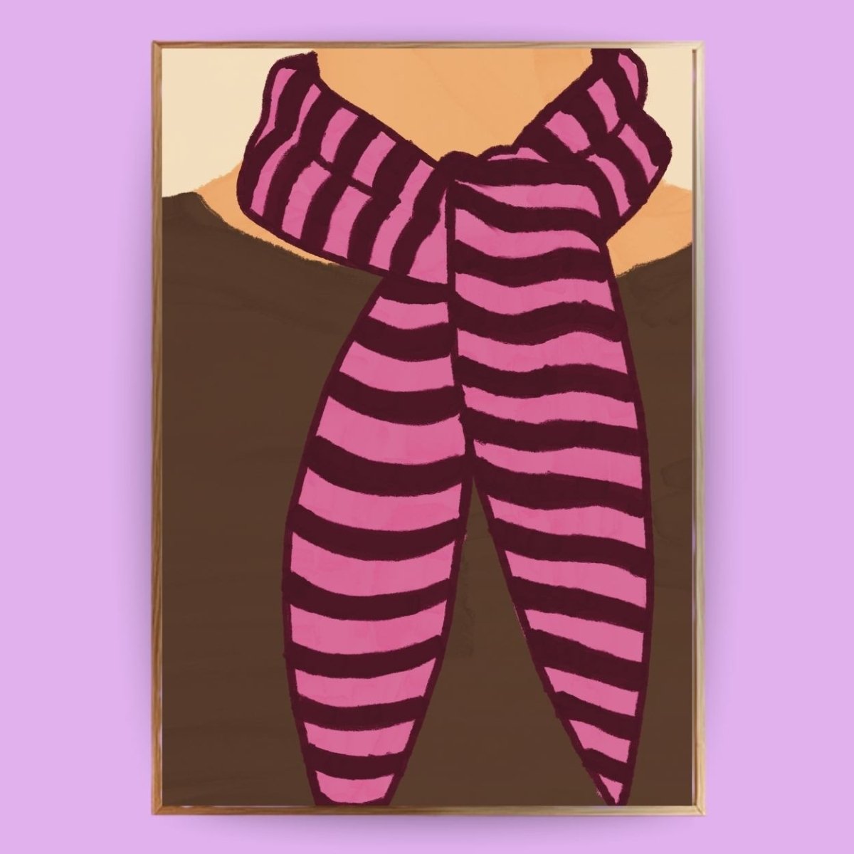 Gestreifter Schal Poster - 13x18 cm - LostPrint