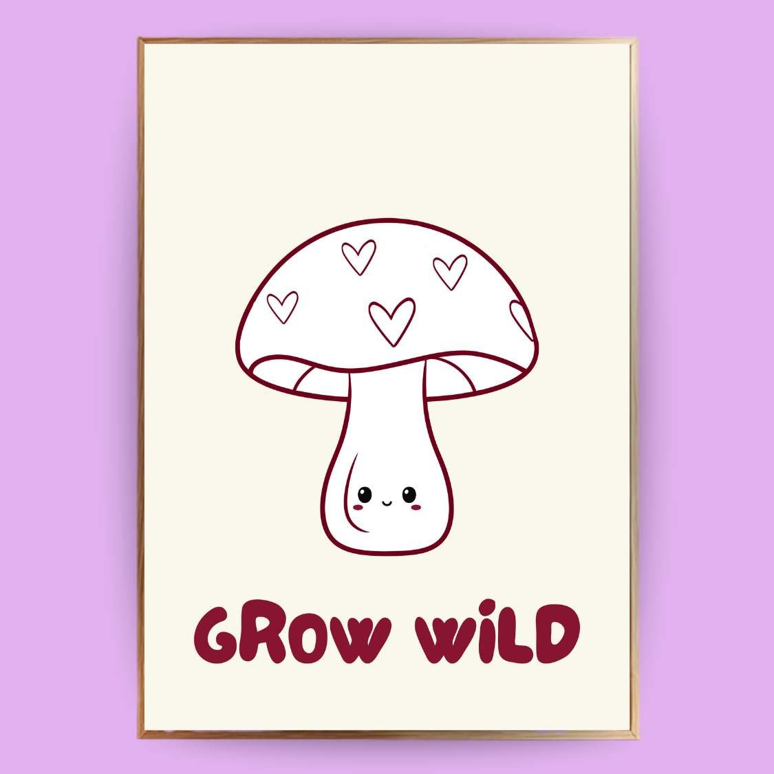 Grow wild Pilz Poster - 13x18 cm - LostPrint