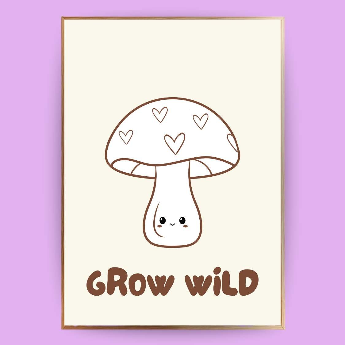 Grow wild Pilz Poster - 13x18 cm - LostPrint