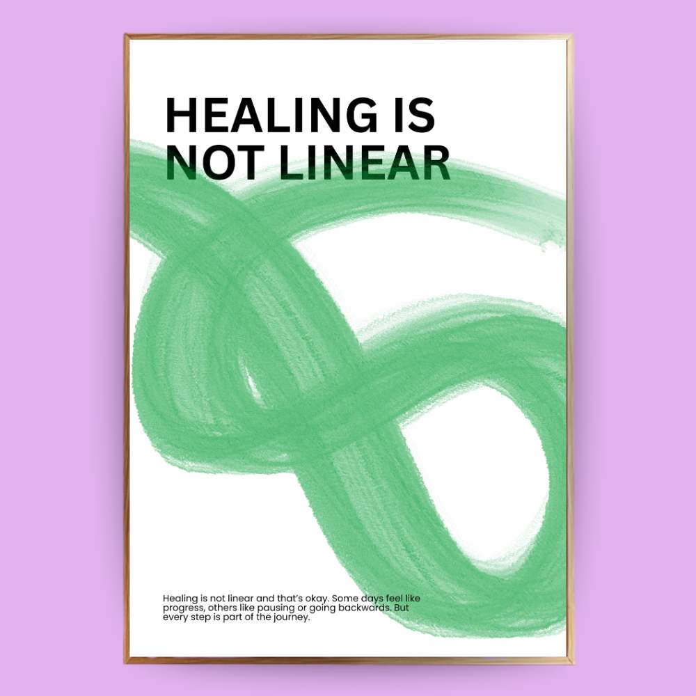 Healing is not linear Poster - 13x18 cm - LostPrint